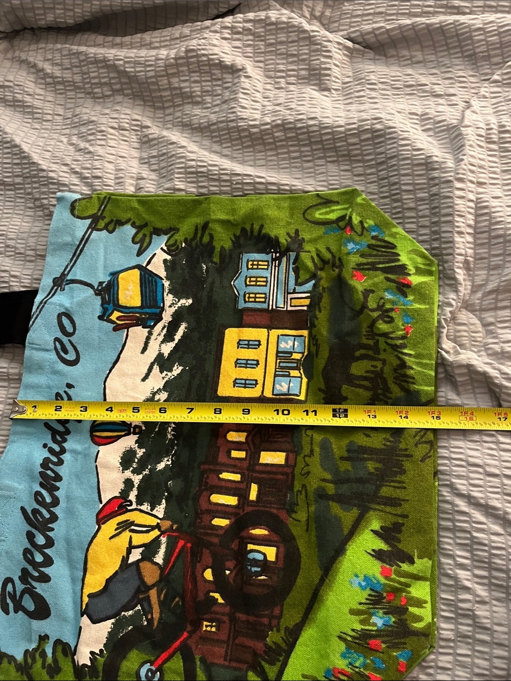 Breckenridge Colorado Scenic Canvas Tote Bag Mountain Resort Souvenir - Picture 12 of 14